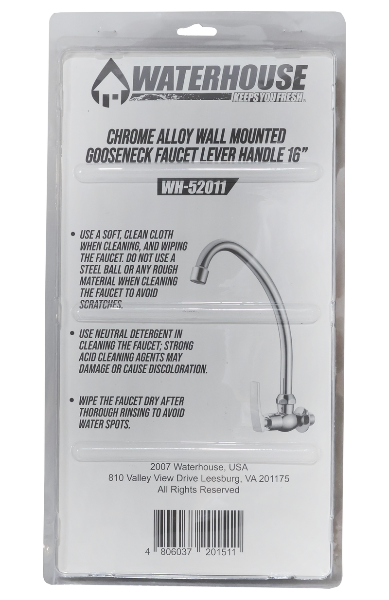 Load image into Gallery viewer, GOOSENECK WALL TYPE 16&quot; FAUCET LEVER HANDLE - WH52011
