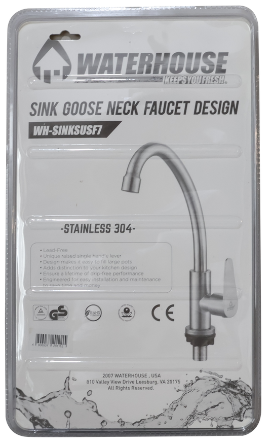 GOOSENECK FAUCET DESIGN F7 - WH-SINKSUSF7