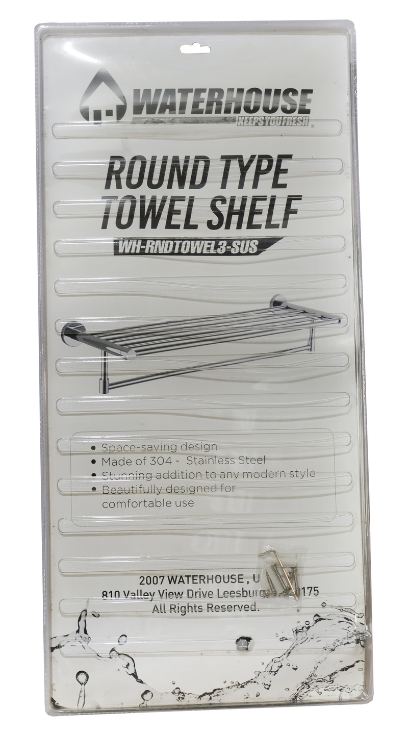 Load image into Gallery viewer, ROUND TYPE TOWEL SHELF (STAINLESS 304) - WH-RNDTOWEL3-SUS
