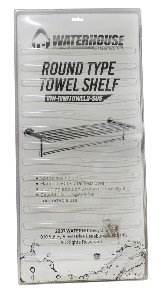 ROUND TYPE TOWEL SHELF (STAINLESS 304) - WH-RNDTOWEL3-SUS