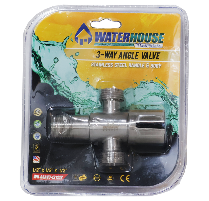 3-WAY BRASS ANGLE VALVE HEAVY DUTY - WH-SSAV3-121212