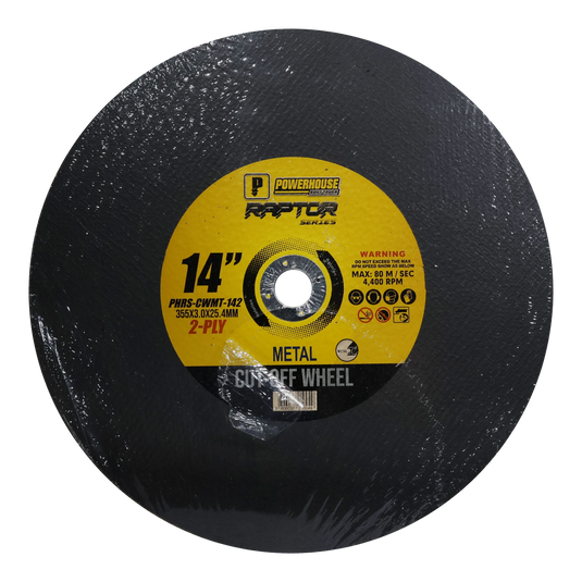 RAPTOR SERIES ABRASIVE CUT-OFF WHEEL FOR METAL 2-PLY - PHRS-CWMT-142