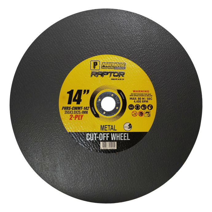 Raptor Series Abrasive Cut-off Wheel For Metal 2-Ply