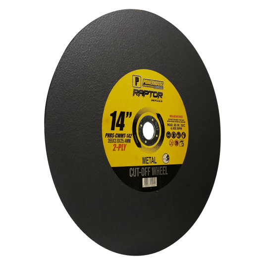 RAPTOR SERIES ABRASIVE CUT-OFF WHEEL FOR METAL 2-PLY - PHRS-CWMT-142