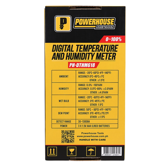 Powerhouse Digital Temperature and Humidity w/ Max/Min/Avg Data Hold