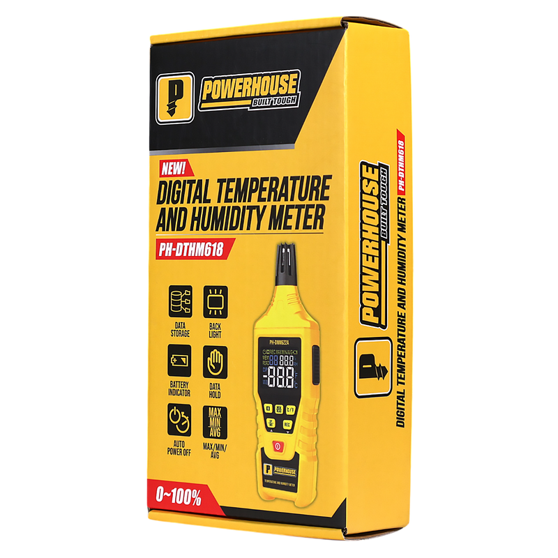 Load image into Gallery viewer, Powerhouse Digital Temperature and Humidity w/ Max/Min/Avg Data Hold
