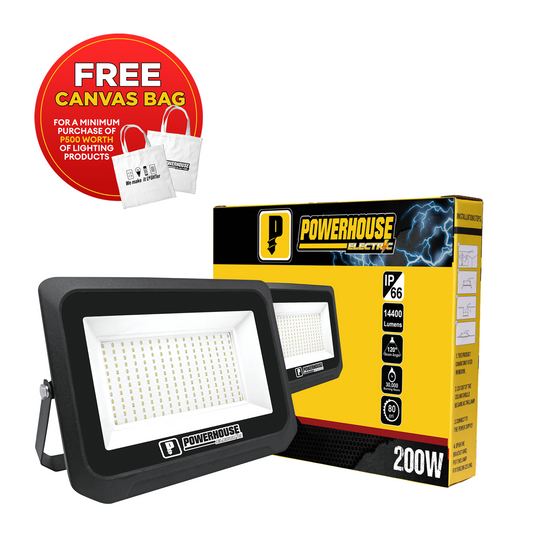 POWERHOUSE ELECTRIC LED DOB FLOODLIGHT DAYLIGHT PHEFDL-DOB-IP66-200W-DL