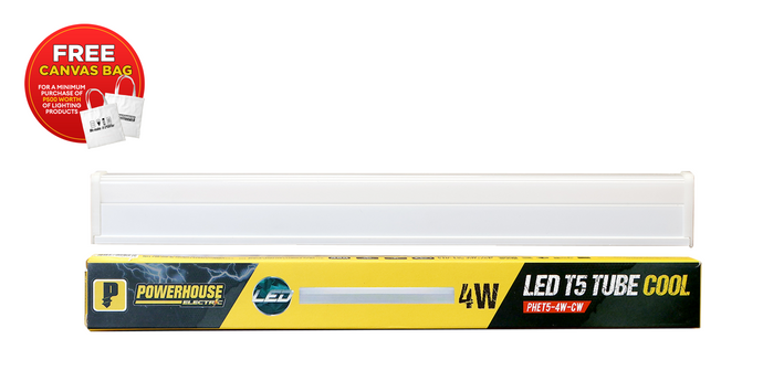 POWERHOUSE ELECTRIC LED T5 COOL WHITE PHET5-4W-CW