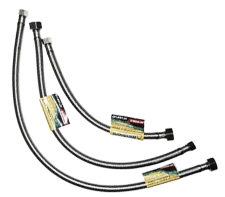 Stainless 304 Grade Flexible Hose w/ Brass Nut for Lavatory 1/2