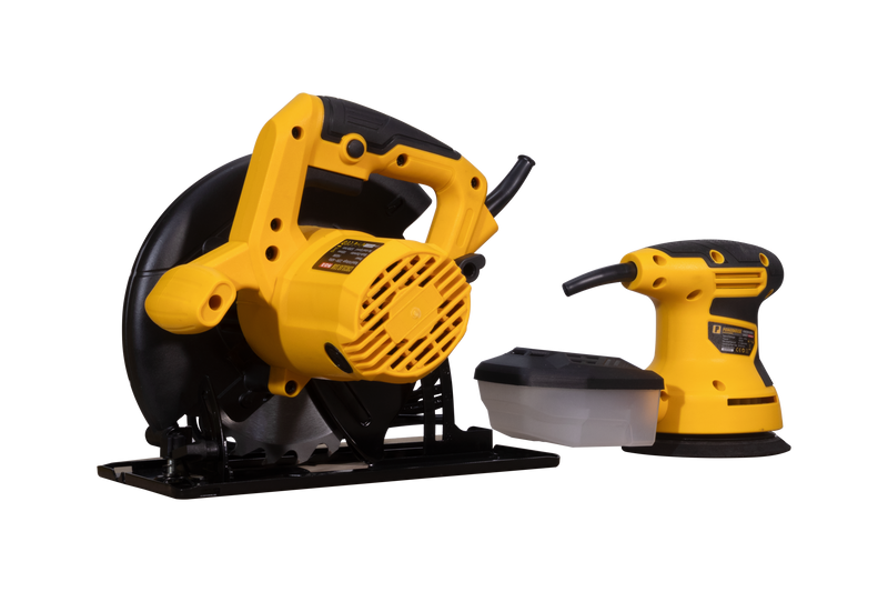 Load image into Gallery viewer, Power Combo: Circular Saw 1,400W and Random Orbital Sander 400W Set
