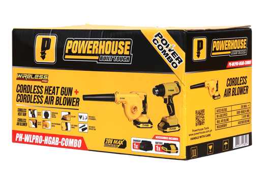 Power Combo Cordless Heat Gun 20V and Cordless Air Blower 20V Set