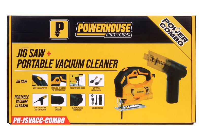 Load image into Gallery viewer, Power Combo 1 - Jigsaw 500W &amp; Portable Vacuum Cleaner 55W Set
