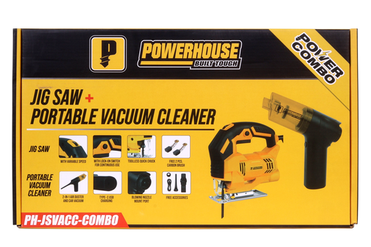 Power Combo 1 - Jigsaw 500W & Portable Vacuum Cleaner 55W Set
