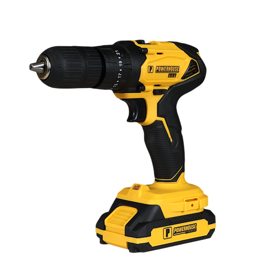 Cordless Impact Drill 13mm 20V with 2pcs 2.0Ah Li-Ion Battery and Charger