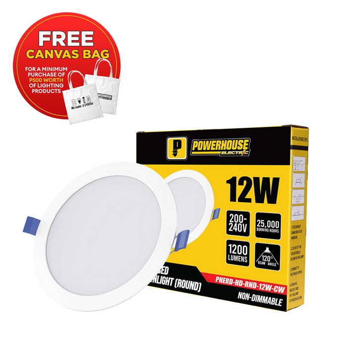 POWERHOUSE LED RECESSED DOWNLIGHT PHERP-RND-12W-CW