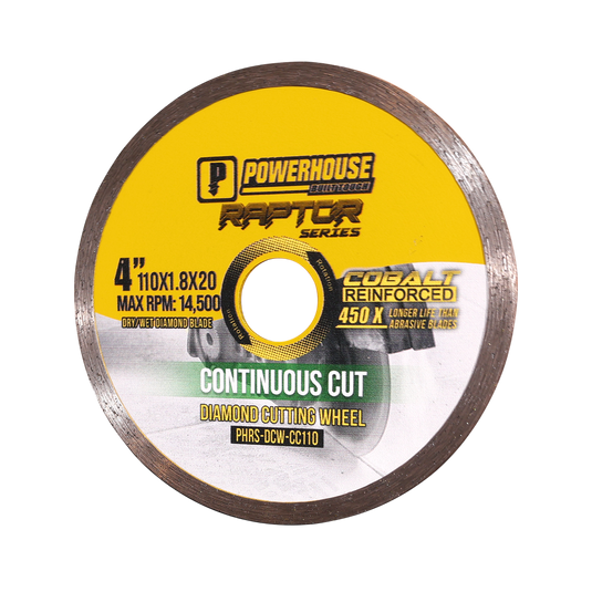 Value Pack Raptor Series Diamond Cutting Continuous Cut 4'' (110mm x 2.0mm)