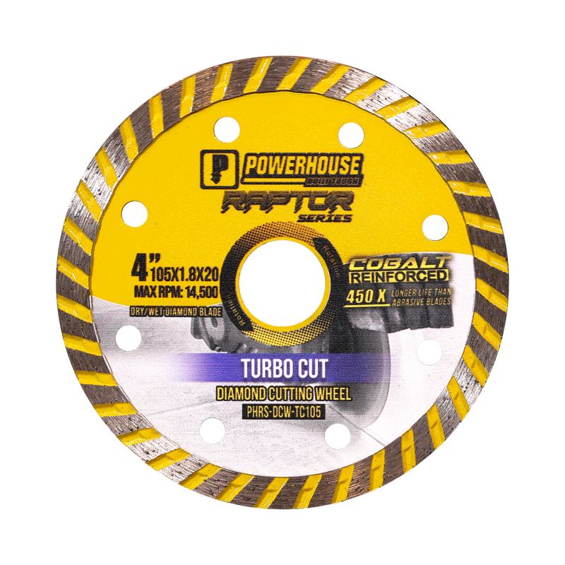 Load image into Gallery viewer, Value Pack Raptor Series Diamond Cutting Wheel Turbo Cut 4'' (105mm x 1.8mm)
