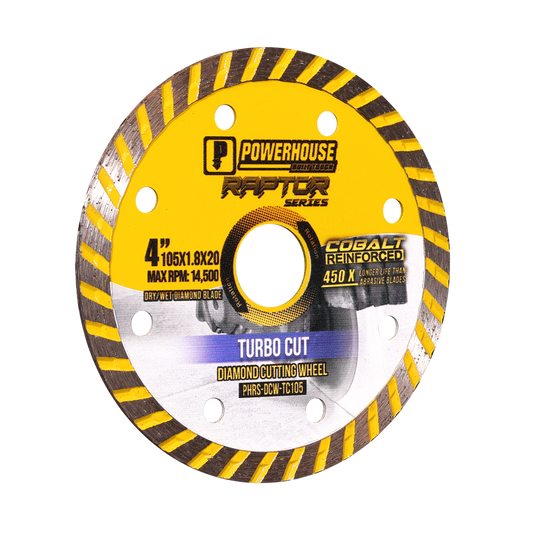 Value Pack Raptor Series Diamond Cutting Wheel Turbo Cut 4'' (105mm x 1.8mm)