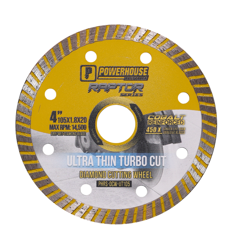 Load image into Gallery viewer, Value Pack Raptor Series Diamond Cutting Wheel Turbo Ultra Thin Cut 4'' (105mm x 1.4mm)
