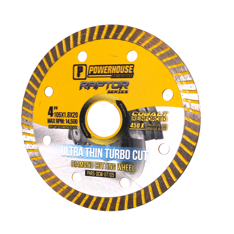 Load image into Gallery viewer, Value Pack Raptor Series Diamond Cutting Wheel Turbo Ultra Thin Cut 4'' (105mm x 1.4mm)
