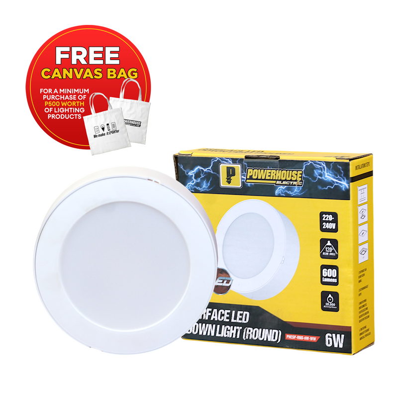 Load image into Gallery viewer, POWERHOUSE LED SURFACE MOUNTED DOWNLIGHT PHESP-RND-6W-WW
