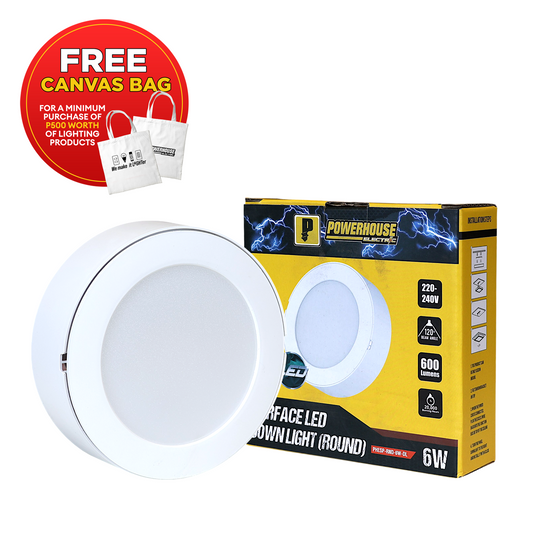 POWERHOUSE LED SURFACE MOUNTED DOWNLIGHT PHESP-RND-6W-DL