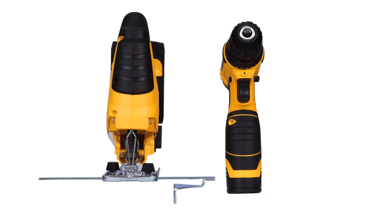 Power Combo 6: Cordless Jigsaw 20V and Cordless Drill/Driver 12V Set