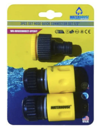3Pcs Set Hose Connector Set 1/2'