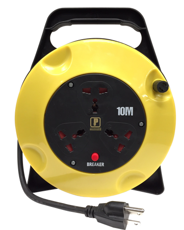 Extension Wheel 10M w/ 3 Gang Universal Outlet – Powerhouse Tools
