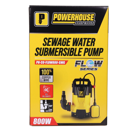 Powerhouse Sewage Water Submersible Pump 800W Flow Series