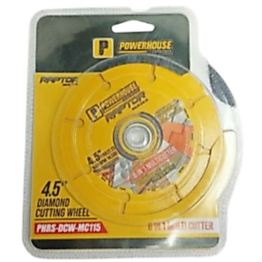 Powerhouse Raptor Series Diamond Cutting Wheel 6 in 1 Multi-Cutter 4.5''